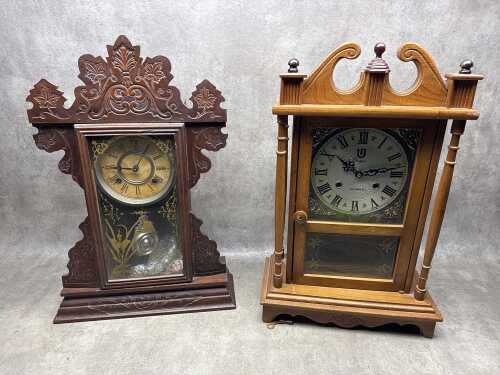 Two mantel clocks