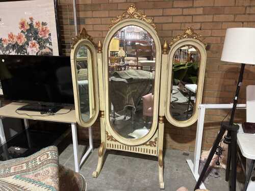 French-style cheval dressing mirror