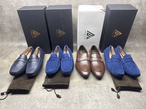 Four NEW pairs of Nappa Tori Australia leather men's shoes, size US 10