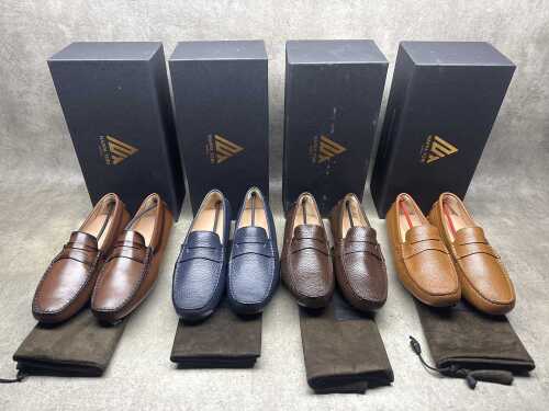 Four NEW pairs of Nappa Tori Australia leather men's shoes, size US 10