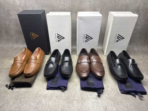 Four NEW pairs of Nappa Tori Australia leather men's shoes, size US 11