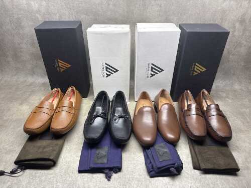 Four NEW pairs of Nappa Tori Australia leather men's shoes, size US 10