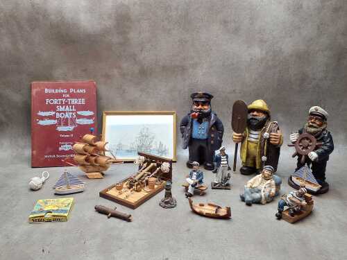 Maritime ornaments and figures