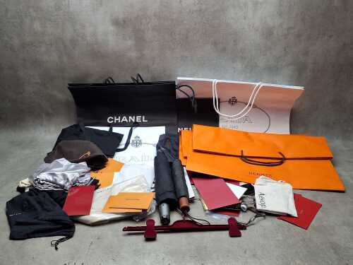 Designer-style packaging, slip bags, cards, envelopes