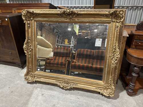 Carved gilt mirror