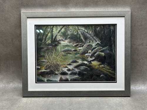 Therese Lee, Whispering Waters. Pastel drawing on paper