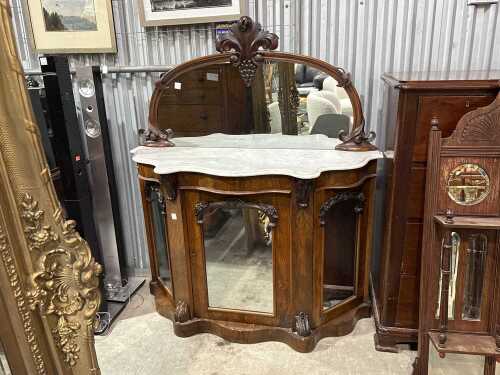 Victorian walnut credenza