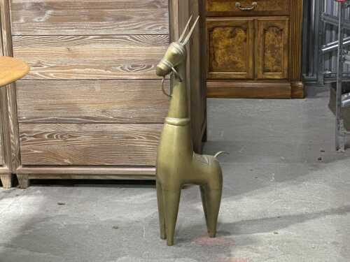 Brass sculpture of a llama