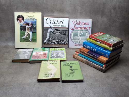 Cricket books, including vintage
