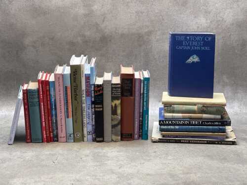 Exploration, mountaineering and adventure books, including vintage