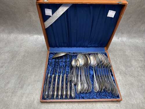 German silver plated cutlery setting for six