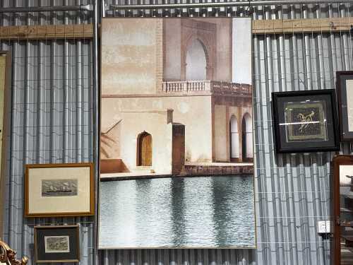 Framed print on canvas featuring Moorish style building