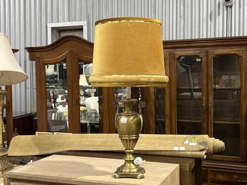 Vintage Neoclassical cast metal table lamp