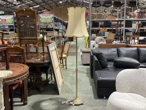 Brass standard lamp