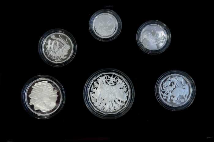 Australian 2020 silver proof coin set, 61.62g