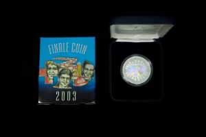Finale Australia&sbquo; Volunteers 2003 $1 hologram Silver Proof Coin, 36.31g - 3