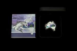Australia Map Shaped Great White 2016 $1 Silver Coin 1 oz - 3