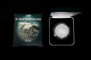 Kangaroo 1999 $1 Silver Proof Coin, 1 oz - 3