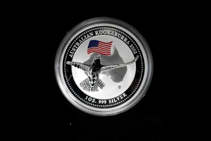 United States Flag 2004 $1 Silver Proof Coin, 1 oz
