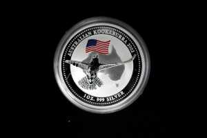United States Flag 2004 $1 Silver Proof Coin, 1 oz