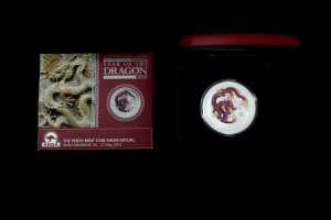 Australian Lunar Year of the Dragon 2012 $1 Silver Proof Coin, 1 oz - 3