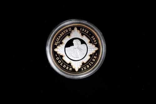 HRH Queen Elizabeth II Golden Jubilee of Accession 1952-2002 $20 Good & Silver