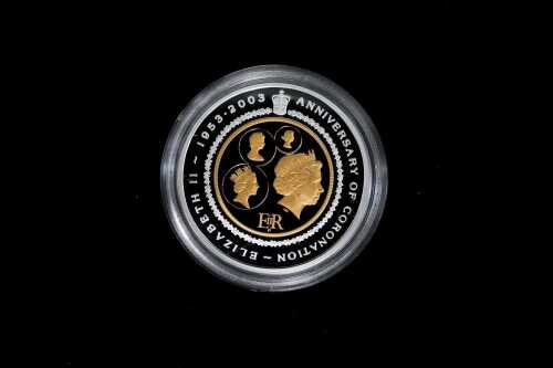 42 · HM Queen Elizabeth II Gooden Jubilee of Coronation 1953-2003 $20 Silver & Gold