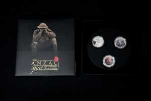 ANZAC Spirit 100th Anniversary 3 Coin Series 2016, Silver Proof Coin, 1/2 oz each coin - 4