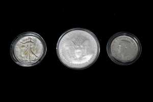 End of World War II, 1945-2005, silver coin set, 54grams. - 2