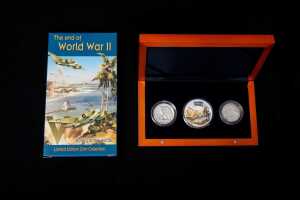 End of World War II, 1945-2005, silver coin set, 54grams. - 3