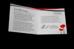 Lest We Forget 2018 $5 Triangular Silver Proof Coin, 1 oz - 5