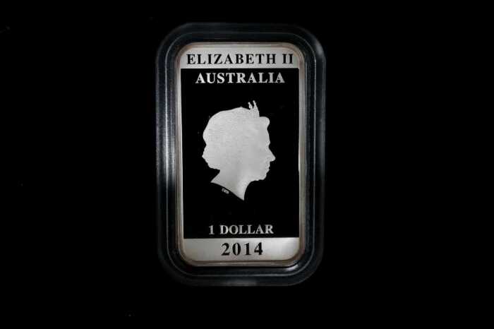 Australian Posters of World War 1 2014 $1bSilver Proof Rectangular Coin, 1 oz