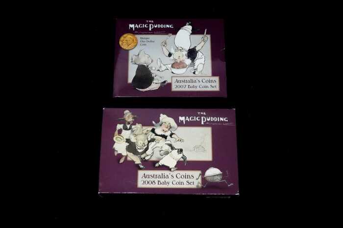 Two The Magic Pudding 2007 proof coin sets