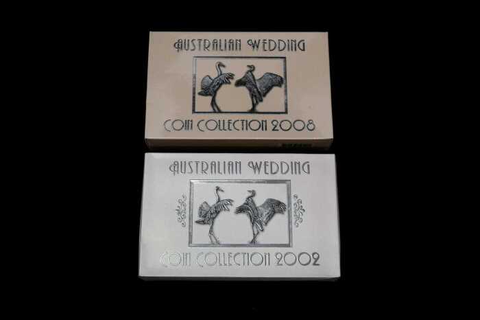 Two Australian Wedding 2002 and 2006 proof coin sets