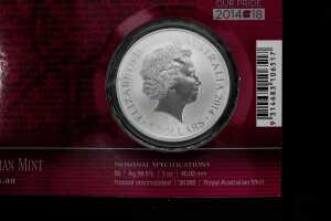 Victoria Cross 2015 $5 silver proof coin, 1oz - 3