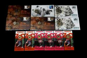 Group of wildlife collectable coins and Philatelic Numismatic Covers