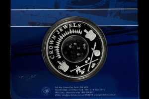 Cook Islands Crown Jewels silver locket coin & 1787 Proclamation Shilling 50c, 31.35g - 7