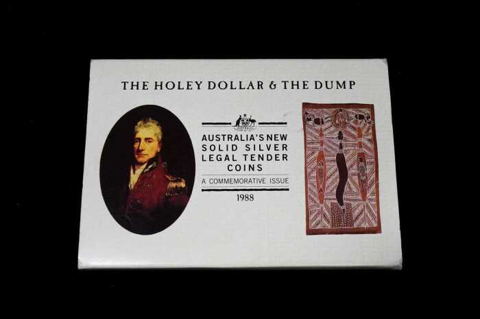 Holey Dollar and Dump 1988 silver proof coins 39.9g