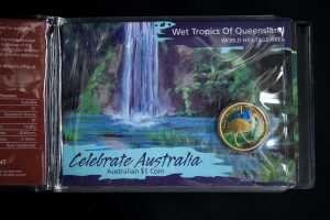 Celebrate Australia $1 coin collectors album plus a 1992 $5 proof coin - 3