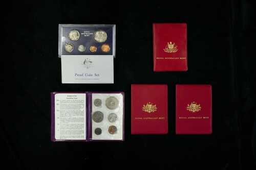 Five Australian uncirculated coin sets