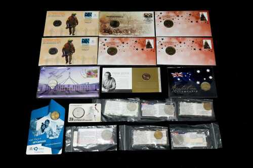 Group of assorted PNCs and collectable coins
