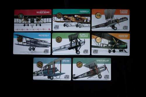 8 x The Great Air Race 2019 $ coins