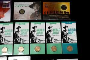 Group of Remembrance and war themed proof coins - 2