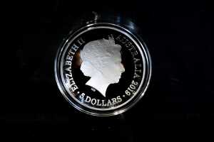 1812 A New Map of the World 2019 $5 Fine Silver Proof Domed Coin, 1oz - 2