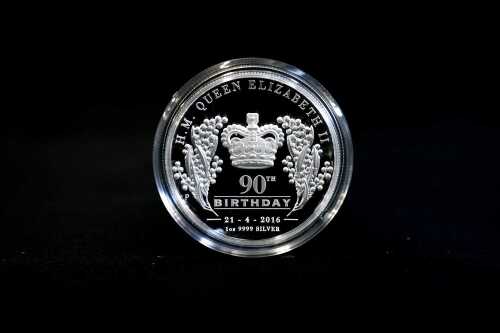 90th Birthday for H.M Queen Elizabeth II 2016 $1 Silver Proof Coin 1oz