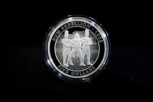 The Rum Rebellion 1808 1oz Fine Silver Proof $5 Coin.