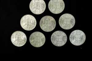 10 x Australian 1966 round 50 cent pieces - 2