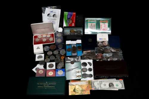 Group of assorted coins