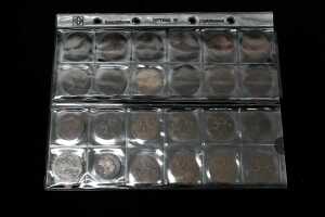 A group of assorted pennies and half pennies - 4