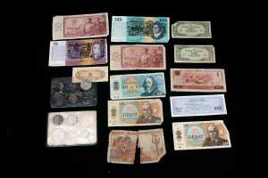 Group of coins and banknotes - 4